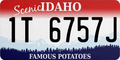 ID license plate 1T6757J