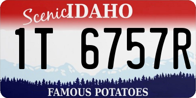 ID license plate 1T6757R