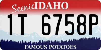 ID license plate 1T6758P