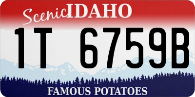 ID license plate 1T6759B