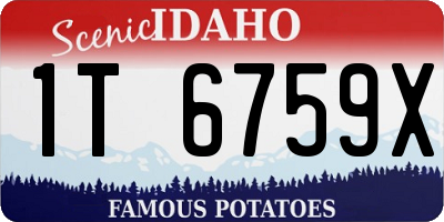 ID license plate 1T6759X