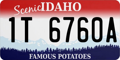 ID license plate 1T6760A