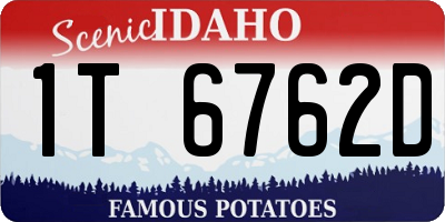 ID license plate 1T6762D