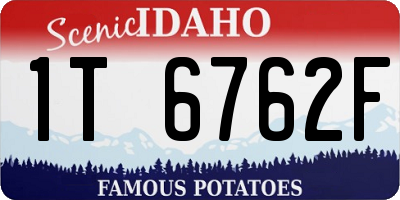 ID license plate 1T6762F
