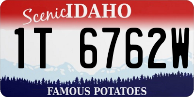 ID license plate 1T6762W