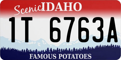 ID license plate 1T6763A