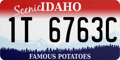 ID license plate 1T6763C