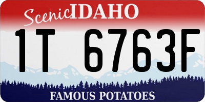 ID license plate 1T6763F