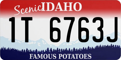 ID license plate 1T6763J