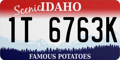 ID license plate 1T6763K