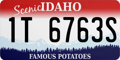 ID license plate 1T6763S