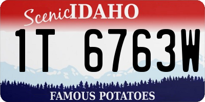 ID license plate 1T6763W