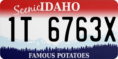 ID license plate 1T6763X