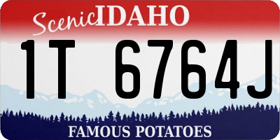 ID license plate 1T6764J