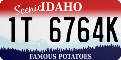 ID license plate 1T6764K