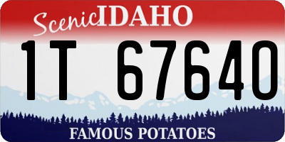 ID license plate 1T6764O