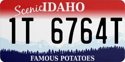 ID license plate 1T6764T