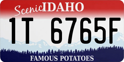 ID license plate 1T6765F