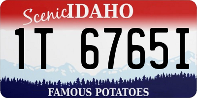 ID license plate 1T6765I