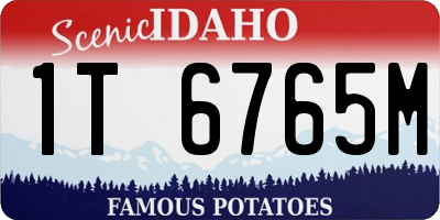 ID license plate 1T6765M