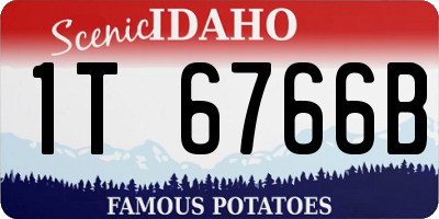 ID license plate 1T6766B