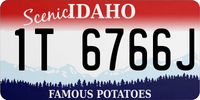 ID license plate 1T6766J