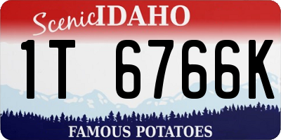 ID license plate 1T6766K