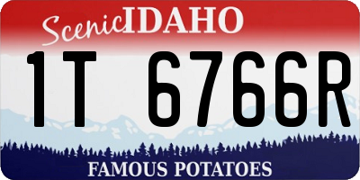 ID license plate 1T6766R
