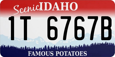 ID license plate 1T6767B