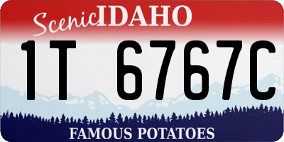 ID license plate 1T6767C