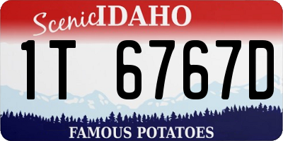 ID license plate 1T6767D