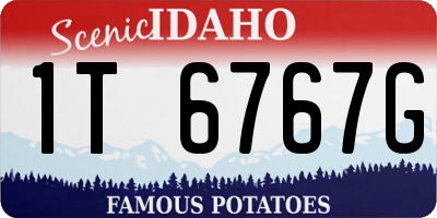 ID license plate 1T6767G