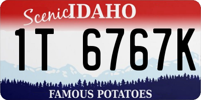 ID license plate 1T6767K