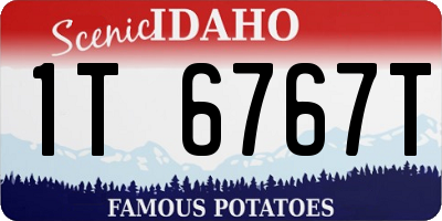 ID license plate 1T6767T