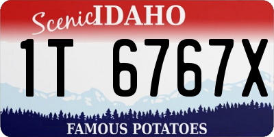 ID license plate 1T6767X