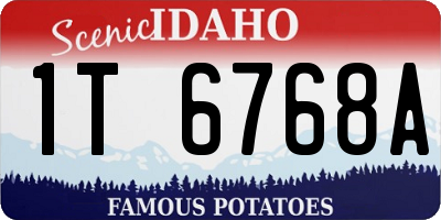 ID license plate 1T6768A