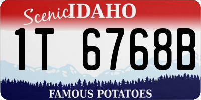 ID license plate 1T6768B