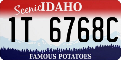 ID license plate 1T6768C