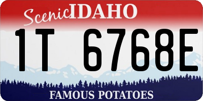ID license plate 1T6768E