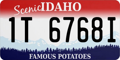 ID license plate 1T6768I