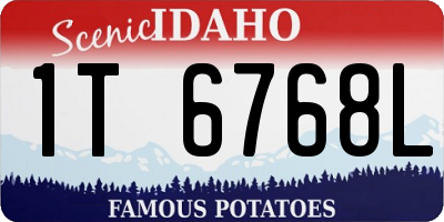 ID license plate 1T6768L