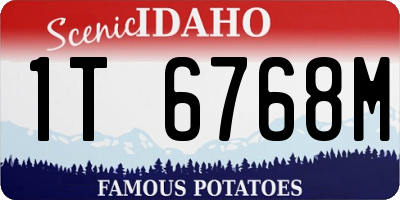 ID license plate 1T6768M