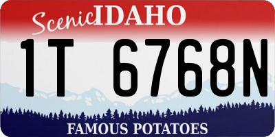ID license plate 1T6768N
