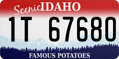 ID license plate 1T6768O