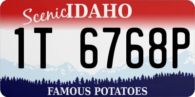 ID license plate 1T6768P