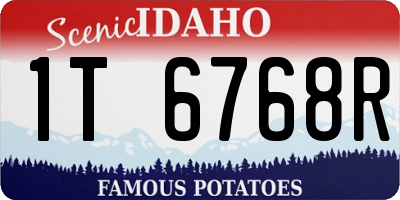 ID license plate 1T6768R