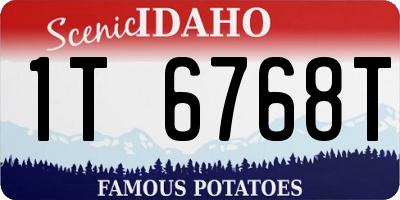 ID license plate 1T6768T