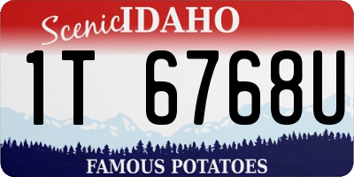 ID license plate 1T6768U