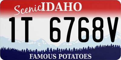 ID license plate 1T6768V