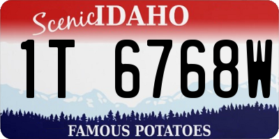 ID license plate 1T6768W